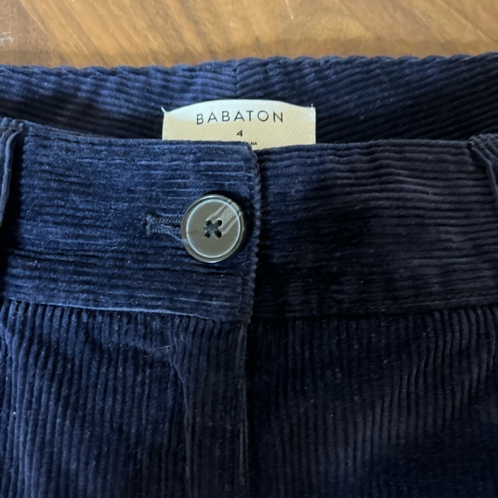 Babaton Joey pant corduroy wide leg * Navy Blue * - Picture 3 of 4